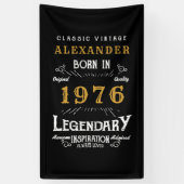 Banderoles Personalized 50th Birthday Born 1976 Retro Party (Vertical)