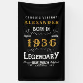 Banderoles Personalized 90th Birthday 1936 Vintage Legend (Vertical)