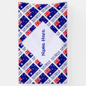 Banderoles Personalized Australia Flag Tiled (Vertical)