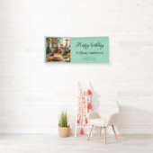 Banderoles Personalized birthday banner with turtles (En situation)