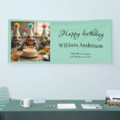 Banderoles Personalized birthday banner with turtles (Salon professionnel)