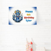 Banderoles Personalized Boy's Anchor Themed Birthday Party (Insitu)