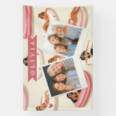Banderoles Personalized Cute Pink Pool Float Summer Aesthetic (Verticale)