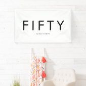 Banderoles Personalized Fifty Bold 50th Birthday Party (En situation)