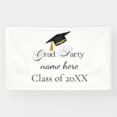 Banderoles Personalized Grad Party, Name and Year (Horizontal)