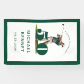Banderoles Personalized Green Golf 50th Birthday  (Horizontal)
