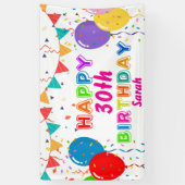 Banderoles PERSONALIZED HAPPY BIRTHDAY Banner (Vertical)