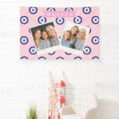 Banderoles Personalized Pink Evil Eye Pattern Gifts With Name (Insitu)