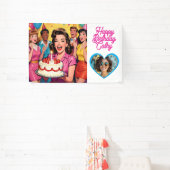 Banderoles Personalized Retro Surprise Birthday Party Photo (Insitu)