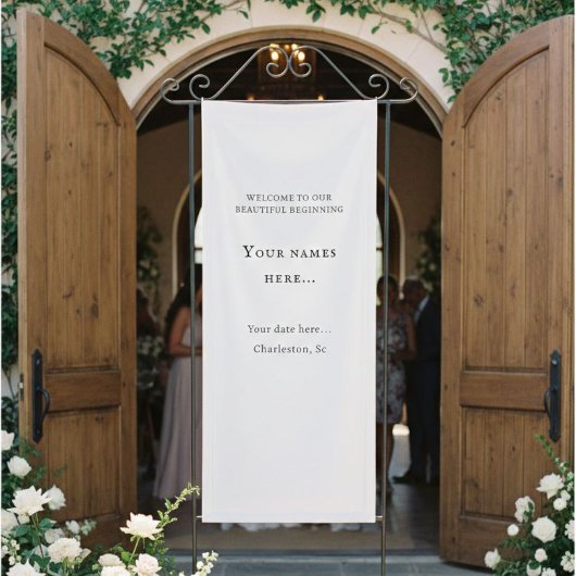 Banderoles Personalized Vinyl Wedding Welcome Sign