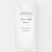 Banderoles Personalized Vinyl Wedding Welcome Sign (Vertical)