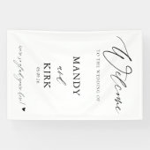 Banderoles Personalized Wedding Welcome Sign Banner (Horizontal)