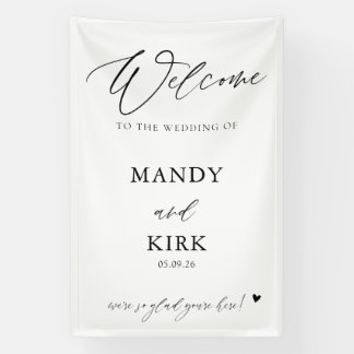 Banderoles Personalized Wedding Welcome Sign Banner