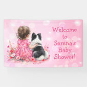 Banderoles Personalized Welcome to our Baby Shower Pink (Horizontal)