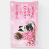 Banderoles Personalized Welcome to our Baby Shower Pink (Vertical)