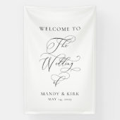 Banderoles Personalized “Welcome to Our Wedding” Sign  (Verticale)