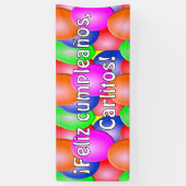 Banderoles Personnalisable ! Feliz cumpleaños ! (Vertical)
