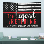 Banderoles Personnalisable Red Line Firefighter Retirement Pa (Salon professionnel)