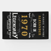 Banderoles Personnalisé 1970 Anniversaire Ajouter Votre Nom L (Horizontal)