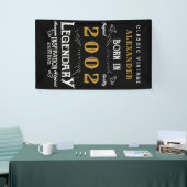 Banderoles Personnalisé 2002 21e anniversaire Ajouter un nom (Salon professionnel)