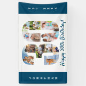 Banderoles Personnalisé 30e anniversaire fête photo Collage (Vertical)