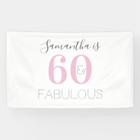 Personnalisé 60 et fabuleux Anniversaire rose mode