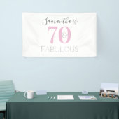 Banderoles Personnalisé 70 et fabuleux Anniversaire rose mode (Salon professionnel)
