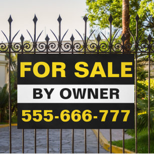 Banderoles Personnalisé À Vendre Par Propriétaire Immobilier 