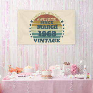 Banderoles Personnalisé cinquante-cinq vintage 55e anniversai