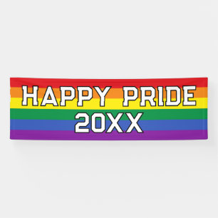 Banderoles Personnalisé Happy Pride LGBT Gay pride Party Rain
