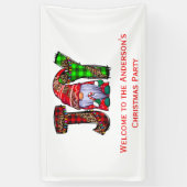 Banderoles Personnalisé Joy Gnomes Joyeux Noël (Vertical)