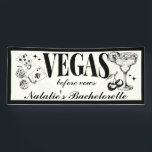 Banderoles Personnalisé Las Vegas Bachelorette Party<br><div class="desc">Bienvenue à votre fête de mariage en style avec notre bannière personnalisée Las Vegas Bachelorette Party. Conçu pour élever votre célébration avec une touche d'élégance, cette bannière présente des motifs vibrants, parfaits pour créer l'esthétique ultime "Lucky in Love". Que vous soyez l'hôte d'une fête Vegas animée ou d'un week-end de...</div>