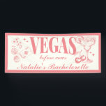 Banderoles Personnalisé Las Vegas Bachelorette Party<br><div class="desc">Bienvenue à vos invités avec flair en utilisant notre Pink Custom Las Vegas Bachelorette Personnalisée Vinyl Banner. Conçu pour capturer l'excitation et le glamour d'un week-end de bachelorette Vegas, cette bannière rose vibrante présente des motifs ludiques "Lucky in Love" et des designs élégants, ce qui en fait la décoration parfaite...</div>