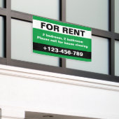 Banderoles Personnalisé Pour La Location Immobilier Noir Vert (Bâtiment extérieur)