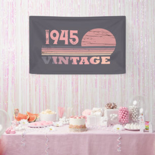 Banderoles Personnalisé quatre-vingts vintage fête du 80e ann
