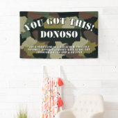 Banderoles Personnalisé, Vous Avez Ça ! Camo d'adieu du camp (En situation)