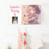 Banderoles Personnalisée jolie fille Anime (En situation)