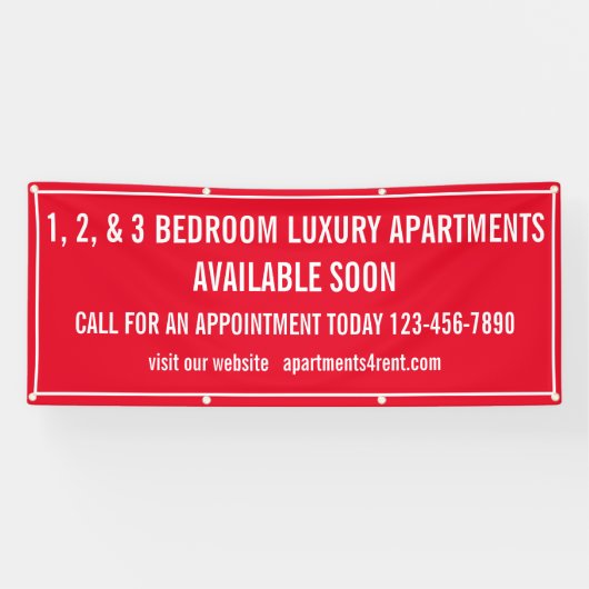 Banderoles Personnaliser Appartements À Louer Multi Coloured  (Horizontal)