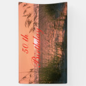 Banderoles Personnaliser Bannière, 50e anniversaire, Beach Su (Vertical)