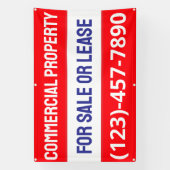 Banderoles Personnaliser Biens Commerciaux À Vendre Ou À Loue (Verticale)