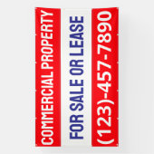 Banderoles Personnaliser Biens Commerciaux À Vendre Ou À Loue (Verticale)