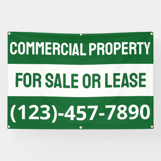 Banderoles Personnaliser Biens Commerciaux À Vendre Ou À Loue (Horizontal)