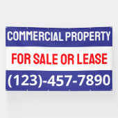 Banderoles Personnaliser Biens Commerciaux À Vendre Ou À Loue (Horizontal)