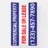 Banderoles Personnaliser Biens Commerciaux À Vendre Ou À Loue (Verticale)