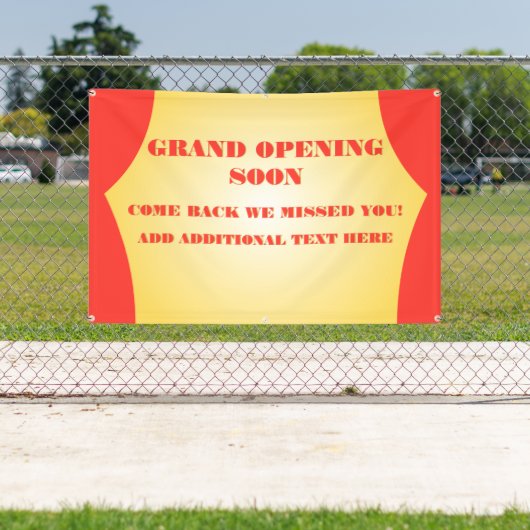 Banderoles Personnaliser Bientôt la réouverture de l'entrepri (Insitu)