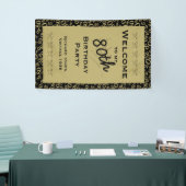 Banderoles Personnaliser : Bienvenue à mon 80e anniversaire (Salon professionnel)