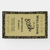 Banderoles Personnaliser : Bienvenue à mon 80e anniversaire (Horizontal)