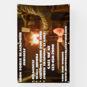 Banderoles Personnaliser Blacksmith Forge Shop Business (Verticale)