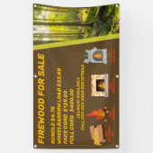 Banderoles Personnaliser Bois De Feu À Vendre Camping Cheminé (Vertical)