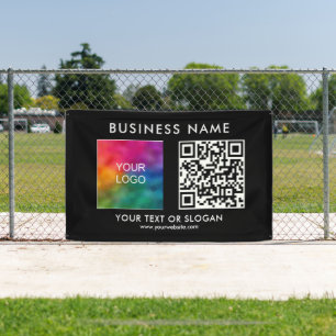 Banderoles Personnaliser Business Logo QR Code élégant extéri